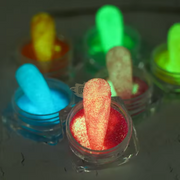 6pcs Fluorescent Sugar Powder Nail Glitter Set Nail Powder