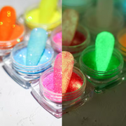 6pcs Fluorescent Sugar Powder Nail Glitter Set Nail Powder