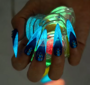 6pcs Fluorescent Sugar Powder Nail Glitter Set Nail Powder