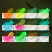 6pcs Fluorescent Sugar Powder Nail Glitter Set Nail Powder