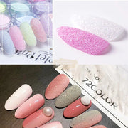 6pcs Iridescent Sugar Powder Nail Glitter Set Nail Powder