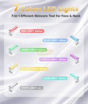 7-Color LED Face Skin Rejuvenation for Face & Neck Skin Care Machine