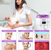 Professional 3-in-1 Facial Steamer - Hot & Cold Mist with Magnifying LED Lamp | E-33