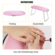 Foldable Microfiber Leather Hand Rest Manicure Station | Pink