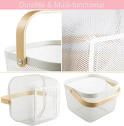 Wire Mesh Steel Basket with Handle | Small | White | 25*25*18 cm