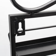 5-Tier Wall-Mounted Iron Nail Polish Display Rack (1 pair) | Black (rack only)