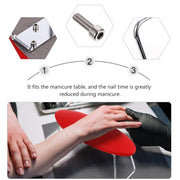Oval Shape Microfiber Leather Manicure Hand Rest | Red