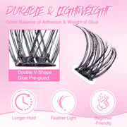 EMEDA Self-Adhesive Lash Clusters | 30D Mix | 200 pcs (no glue required)