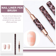 Leopard Print Double-Sided Nail Art Liner Brush (price per piece)