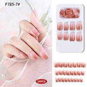 Press On Nails | F785 - 7 (24x Nails, 24x Jelly Tabs, & 1x Mini Nail File)