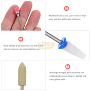 7pcs GH-03 Ceramic & Diamond Nail Drill Bit Set for Manicure Nail Drill Bit Set