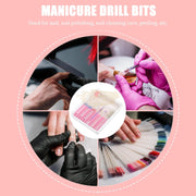 7pcs GH-03 Ceramic & Diamond Nail Drill Bit Set for Manicure Nail Drill Bit Set