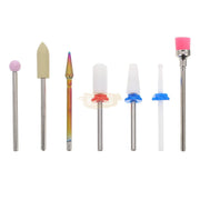 7pcs GH-03 Ceramic & Diamond Nail Drill Bit Set for Manicure Nail Drill Bit Set