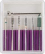 7pcs Nail Drill Bit Set Diamond Grinding Heads for Manicure Pedicure Nail Drill Bit Set