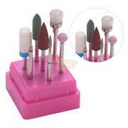 7pcs Nail Drill Bit Set with Storage Holder | DH 06 Drill Bit