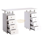 8-drawers Manicure Table on Wheels 119*45*77cm Manicure Tables