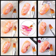 8 Pcs Nail Art Flower Drawing Brush Set | Green Nail Art Brush