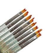 8 Pcs Nail Art Flower Drawing Brush Set | Green Nail Art Brush