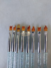 8 Pcs Nail Art Flower Drawing Brush Set | Green Nail Art Brush