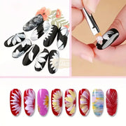 8 Pcs Nail Art Flower Drawing Brush Set | Purple Nail Art Brush