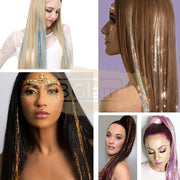 Hair Tinsel | Shiny Fairy Extensions Sparkly Strands 120Cm