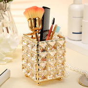 Crystal Makeup Brush Holder | Square | Diamond Decoration (holder only)