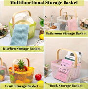 Wire Mesh Steel Basket with Handle | Small | Lime | 25*25*18 cm