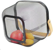 Wire Mesh Steel Basket with Handle | Small | Black | 25*25*18 cm