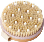 Round Exfoliating Body Brush with Rubber Scrubber