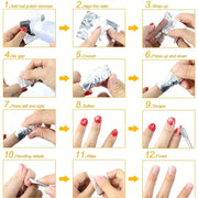 100 Pcs Gel Remover Nail Foil Wraps with Cotton Pad