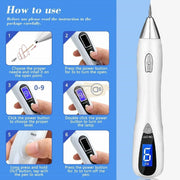 9-Level Beauty Mole Removal Pen with LED Display Skin Care Machine