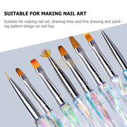 9 pcs Nail Art Brush Set | Aurora Ice Nail Art Brush