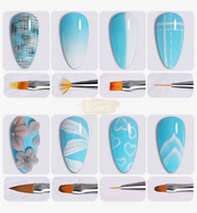 9 pcs Nail Art Brush Set | Aurora Ice Nail Art Brush