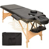 Portable Massage Spa Bed | Wood 2 Zones Black