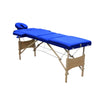 Portable Massage Spa Bed 185*60cm | Wood | 3 Zones | Blue