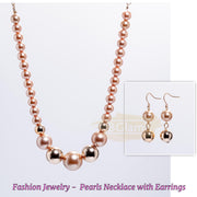 Fashion Jewelry -  Pearls Necklace with Earrings #9