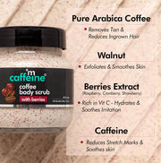 MCaffeine Moisturizing & Creamy Coffee Body Scrub with Berries - 200g