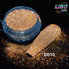 Reflective Disco Glitter Powder DD10 | Gold Nail Glitter