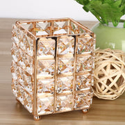 Crystal Makeup Brush Holder | Square | Diamond Decoration (holder only)