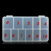 False Nail Tips Storage Box | 11 Slots | Numbered