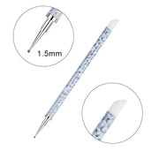 5 pieces Dual Tipped Silicone Nail Art Sculpture Pen & Dotting Tool | Black & White
