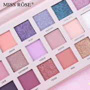 Miss Rose 18 Colors Eyeshadow Palette Glitter Makeup | Nude