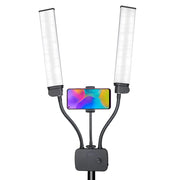 Double Arms Dimmable LED Cosmetic Lamp with Phone Clip & Tripod