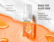 MONDSUB Vitamin C Cleansing Mousse 120ml | Brightening & Lightening