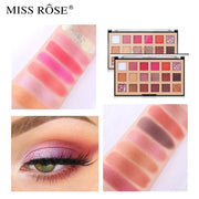 Miss Rose 18 Colors Eyeshadow Palette | Shadow Disc Pearl Light Matte | 03