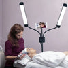 Double Arms Dimmable LED Cosmetic Lamp with Phone Clip & Tripod