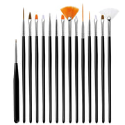 Nail Art Brush Set (15 pcs) | Black
