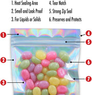 Holographic Resealable Foil Pouch Ziplock Bag 18*26cm (Bag only)