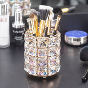 Crystal Makeup Brush Holder | Round | Diamond Decoration (holder only)