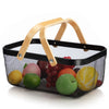 Wire Mesh Steel Basket with Handles | Big | Black | 47*25*18 cm